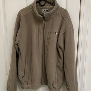 Drake Olive/Taupe Zip-Up Men's Performance Jacket. 2XL.
